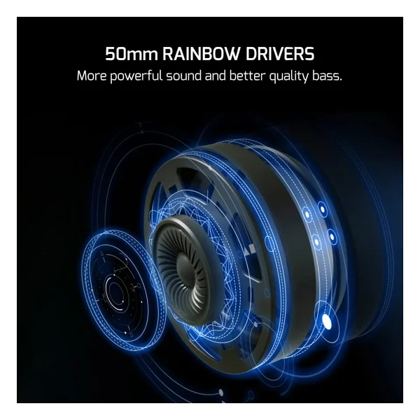 Gamepower Jin Rainbow 7.1 USB Kablolu Kulak Üstü Oyuncu Kulaklığı - Görsel 5