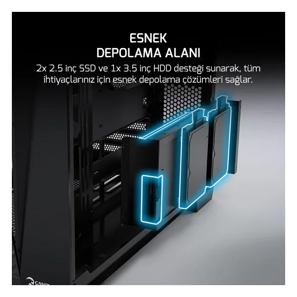 GamePower Warcry Pulse 4x12Cm ARGB Fan Temperli Cam ATX 650W 80+ Bronze Gaming Kasa - Görsel 9