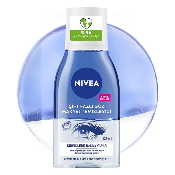 Nivea Me Make Up Expert Hassas Çift Fazlı 125 ml Göz Makyaj Temizleme Suyu
