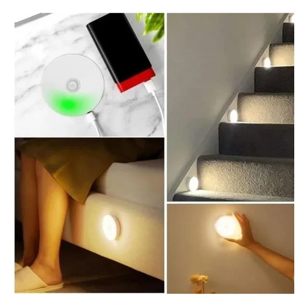 Hareket Sensörlü USB Şarjlı Spot Lamba Mıknatıslı Ve Yapışkanlı Gün Işığı Renk LED - Görsel 3
