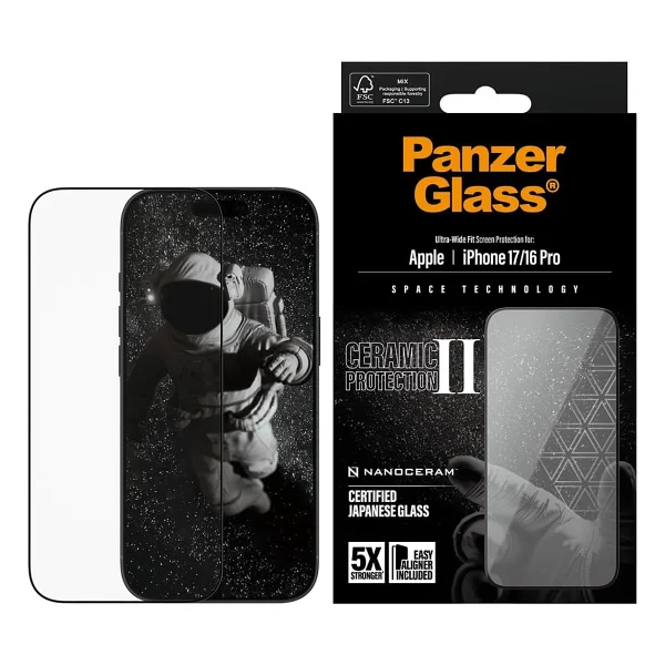 Panzerglass iPhone 17 iPhone 16 Pro Ultra-Wide Fit Çerçeve Aparatlı Seramik Ii Ekran Koruyucu - Görsel 2