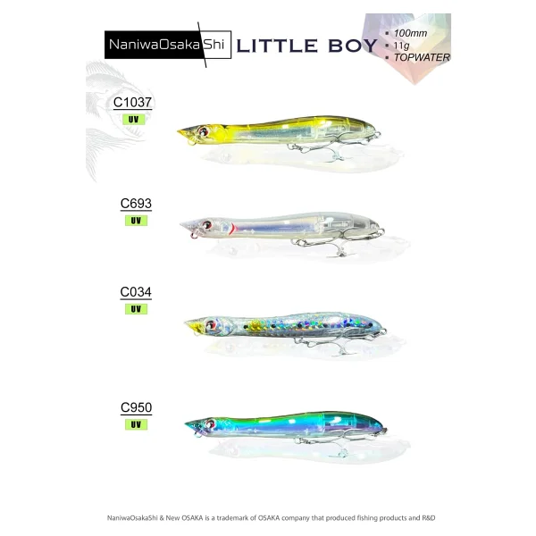 Naniwaosakashi Little Boy 10 Cm 11 Gr Topwater Sahte Yem - Görsel 3