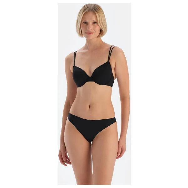 Dagi Kadın 5143kc Lazer Kesim Tanga Külot, Örme, Siyah, M - Görsel 3