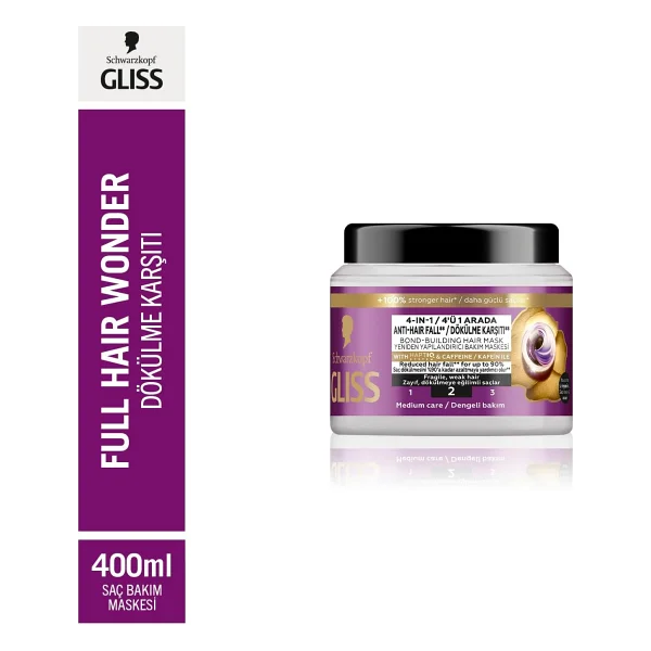 Gliss Full Hair Wonder Dökülme Karşıtı 400 Ml Saç Maskesi - Görsel 2