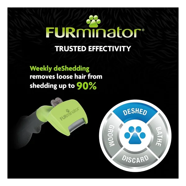 Furminator Short Hair Kısa Tüylü Köpekler İçin Temizlenebilir Tarak Small - KONG - Görsel 3