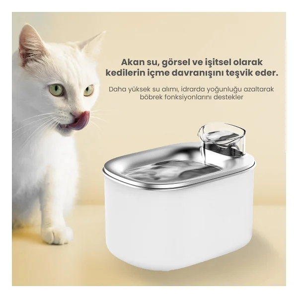 Haustier WF007L 3.5 lt Otomatik Kedi Su Pınarı - Görsel 5