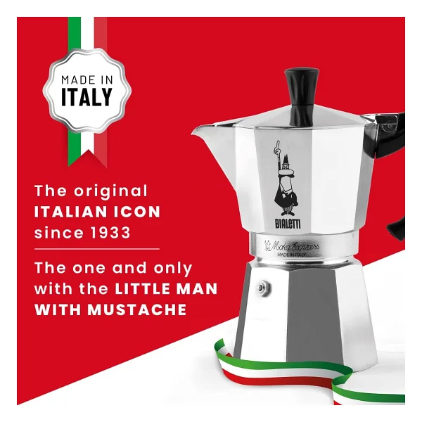 Bialetti Express 1 Cup Moka Pot Gri - Görsel 5