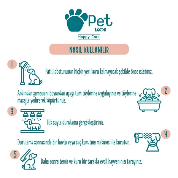 Pet Love Şampuan, Çilek, 500 Mililitre - Görsel 3