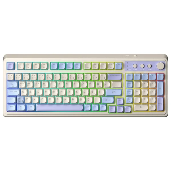 Aula S99 Retro RGB %96 Kablolu/Kablosuz Oyuncu Klavyesi - Görsel 9