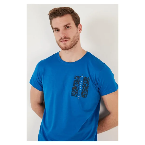 Buratti Bisiklet Yaka Pamuklu Slim Fit Erkek T Shirt 541QUINT AÇIK GRİ - Görsel 3