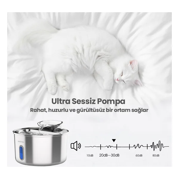 Haustier Wf009l-W 3.5 Lt Otomatik Kedi Su Pınarı - Görsel 5