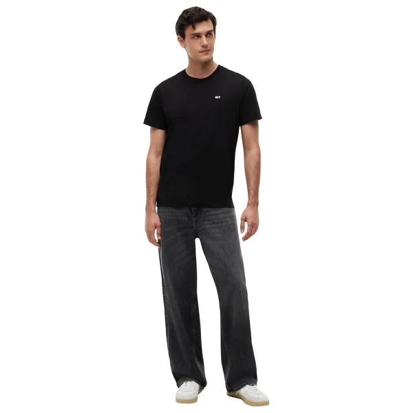 Tommy Jeans Tjm Slim Jersey C Neck Ext Erkek T-Shirt, Siyah, S - Görsel 5