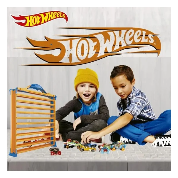 Hot Wheels Racentrack 44 Araba İçin Depolama Rafı ve Yol Pisti Plastik Malzemeden Üretilmiştir HWCC9B - Görsel 2