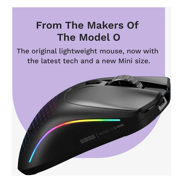 Glorious Model O 2 Mini RGB Optik Kablolu/Kablosuz Oyuncu Mouse - Görsel 2