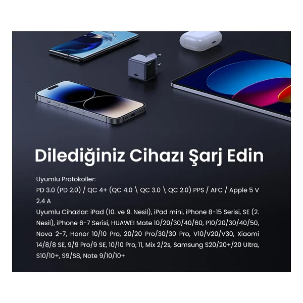 Ugreen Nexode Air 35041 30 W Hızlı Şarj Adaptörü - Görsel 9