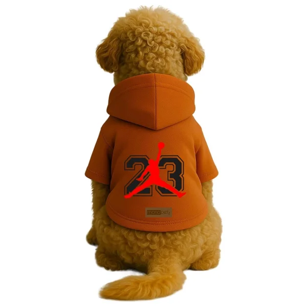 Monopetz Baskılı İçi Polarlı Köpek Ve Kedi Kıyafeti Elbisesi - Beyaz Renk Kapüşonlu Hoodie B46a1, L - Görsel 4