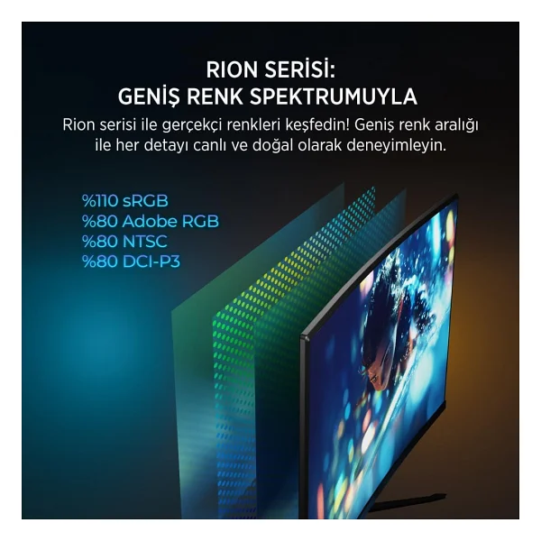 James Donkey Rion R10 24" 1 Ms Full HD Curved 144 Hz Oyuncu Monitörü - Görsel 5