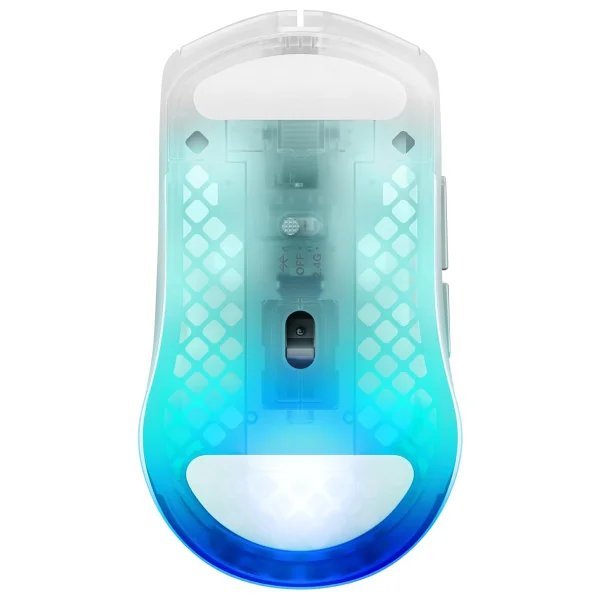 Steelseries Aerox 3 Wireless Gen 2 4K Ghost RGB Şarjlı Ergonomik Optik Kablosuz Oyuncu Mouse - Görsel 4