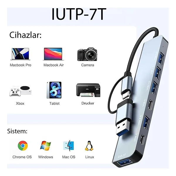 Inca IUTP-7T Laptop Docking Station - Görsel 9