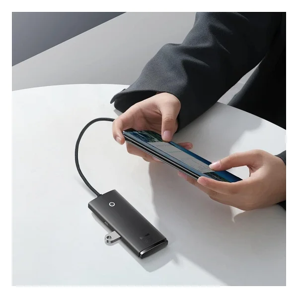 Baseus Lite 4in1 Multifonksiyonel Type-C Hub Dock Station Siyah - Görsel 7