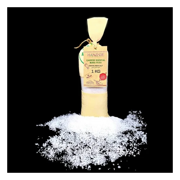 Hanzade Bitkisel 84 Mineralli Çankırı Kristal Toz Kaya Tuzu Bez Torba (Tane Kaya Tuzu, 2 Kg) - Görsel 4
