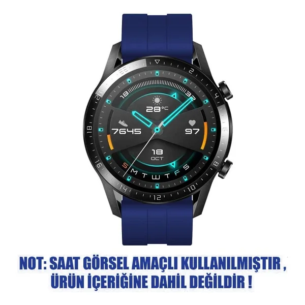 Microsonic Samsung Galaxy Watch Active 2 40mm Lacivert Silikon RapidBands Kordon - Görsel 2