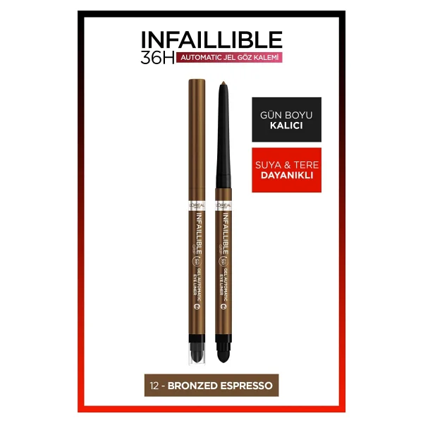 L'oreal Paris Automatic Infaillible 12 Bronzed Espresso Göz Kalemi - Görsel 2