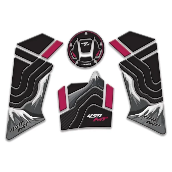 Redlinegrafik Cf Moto 450 Mt 2024 Uyumlu Full Sticker Set Pembe Magenta Siyah - Görsel 5