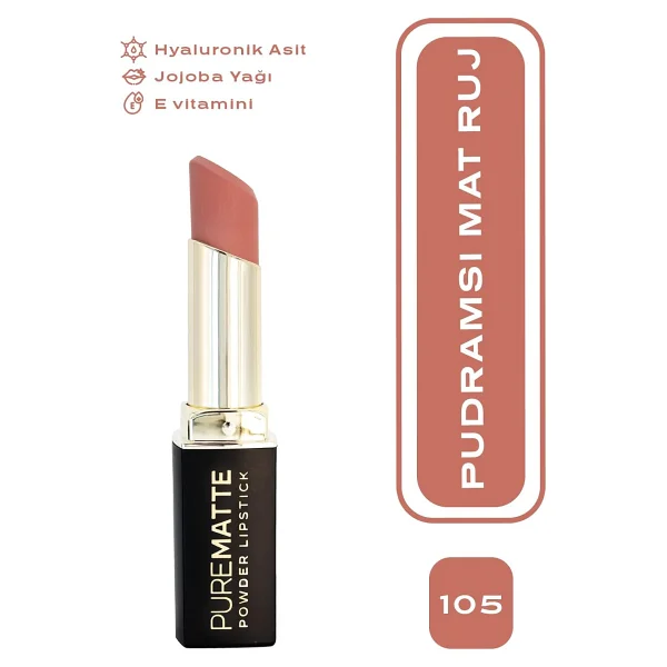 Golden Rose Pure Matte Powder 105 Ruj - Görsel 8