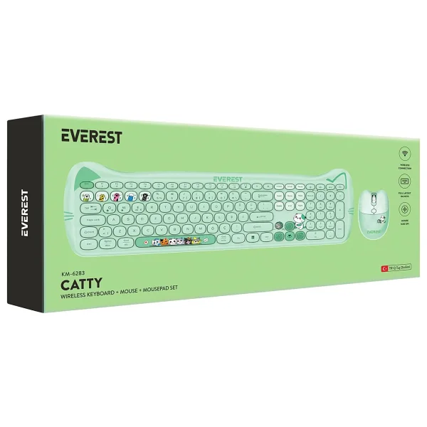 Everest Catty Km-6283 Kablosuz Klavye Mouse Seti - Görsel 8