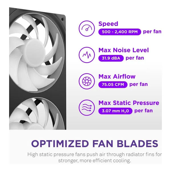 NZXT Kraken Core 240 RGB RL-KR24C-B1 İşlemci Sıvı Soğutucu - Görsel 5