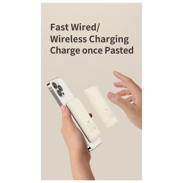 Rock P89 Beyaz 10000 mAh Hızlı Şarj MagSafe Powerbank - Görsel 7