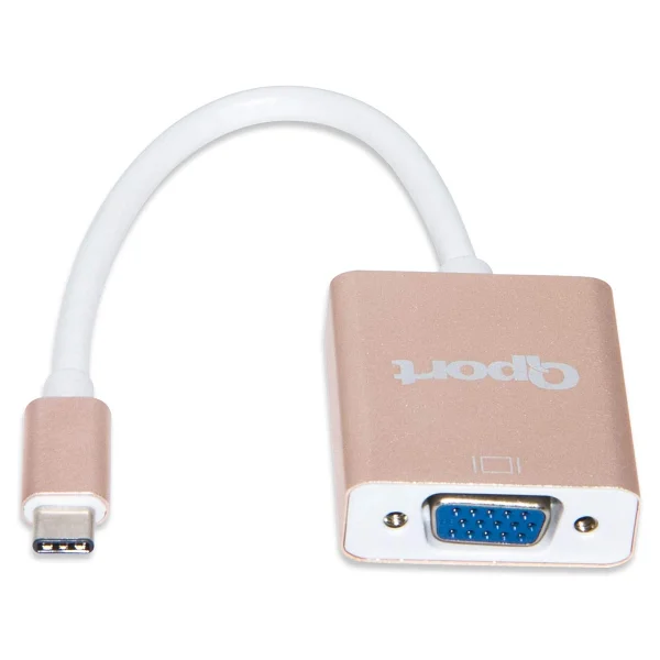 Qport Q-TV Type-C to VGA Dönüştürücü - Görsel 3