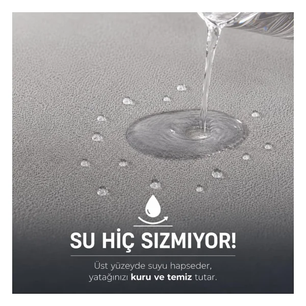 FORMEYA Gri Sıvı Geçirmez Alez - Tek-Çift Kişilik Alez - Mikrofiber Kumaş - Fitted(Yatağı Saran) Alez - Yatak Koruyucu Alez-Çarşaf(150x200) - Görsel 5
