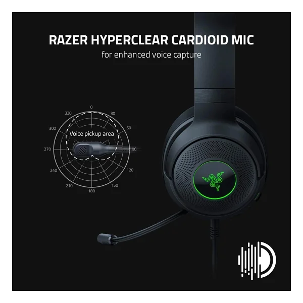 Razer Kraken V3 X Rz04-03750300-R3m1 RGB 7.1 USB Kablolu Kulak Üstü Oyuncu Kulaklığı - Görsel 4