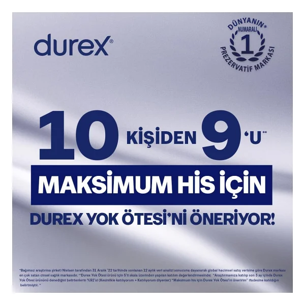 Durex Yok Ötesi Ultra Kaygan İnce Prezervatif 60'lı 30 x 2 Adet, 30'lu + 30'lu - Görsel 3