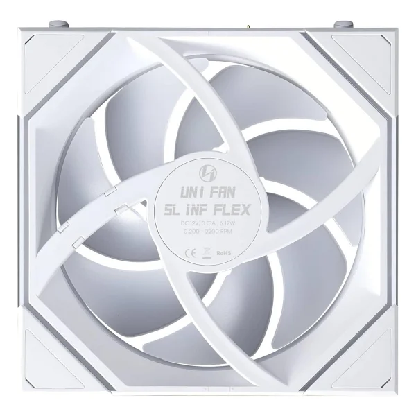 Lian Li Uni Fan Reverse SL-INF Flex G9F.12RSLIN1F1W.00 Beyaz 12 cm Kasa Fanı - Görsel 5