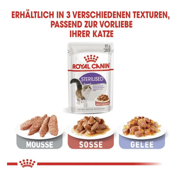 Royal Canin Sterilised Gravy 85 gr 12'li Yetişkin Kedi Yaş Maması - Görsel 9