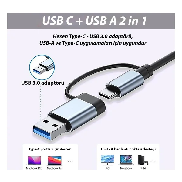 Inca IUTP-7T Laptop Docking Station - Görsel 4