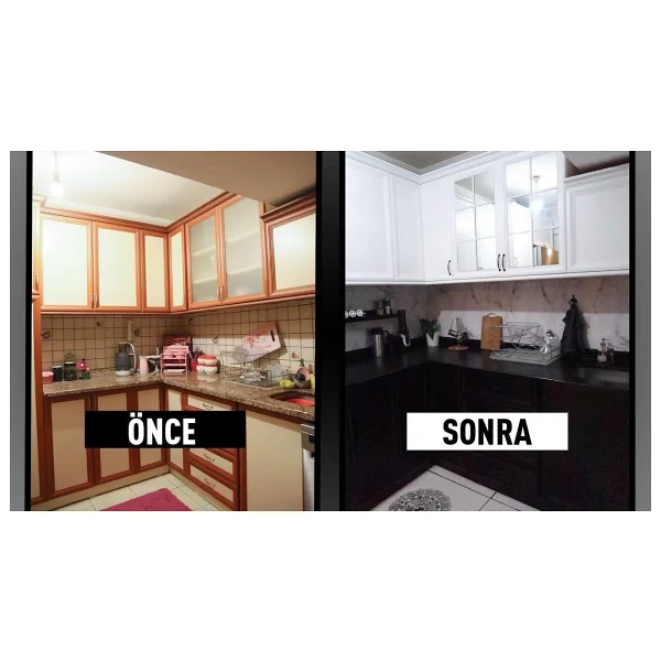 Parlak Beyaz Mobilya Ve Dolap Kaplama Folyosu 68 Cm - Görsel 3