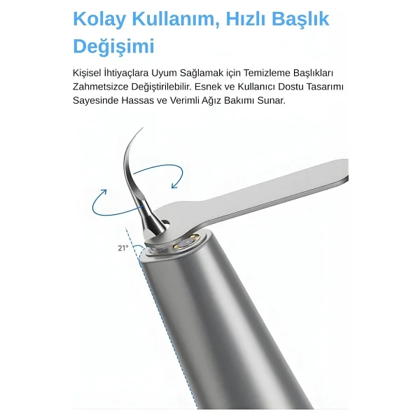NPO M1 5MP Kameralı UV'li 5 Modlu Ultrasonic Tartar Plak PET Diş Temizleme Cihazı - Görsel 6