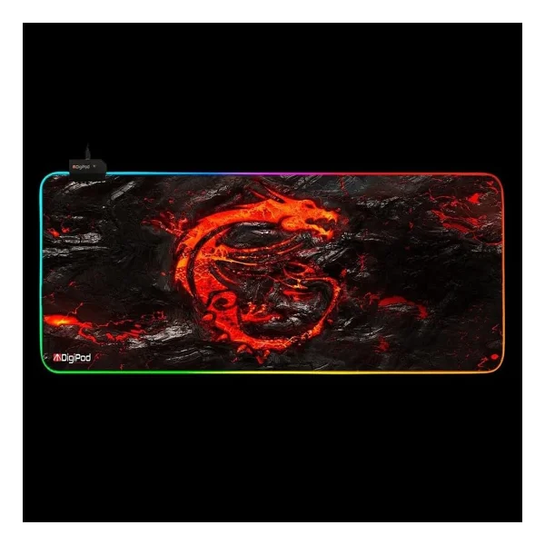 Digipod Rgb Oyuncu Mousepad Rgb 70 x 30 Gaming Oyuncu Mouse Pad Kaymaz Taban 4mm DRAGON - Görsel 2