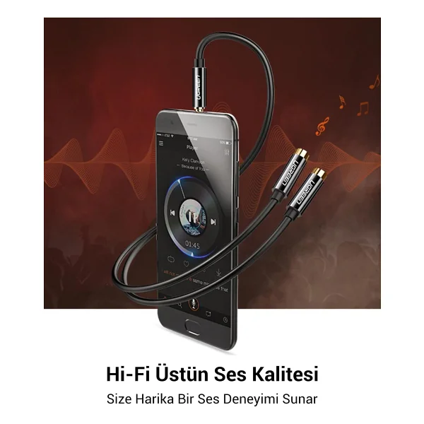 Ugreen 3.5mm 2'li Aux Kulaklık Çoklayıcı Beyaz - Görsel 4
