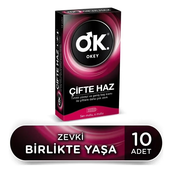 Okey Çifte Haz 10'lu Prezervatif - Görsel 3