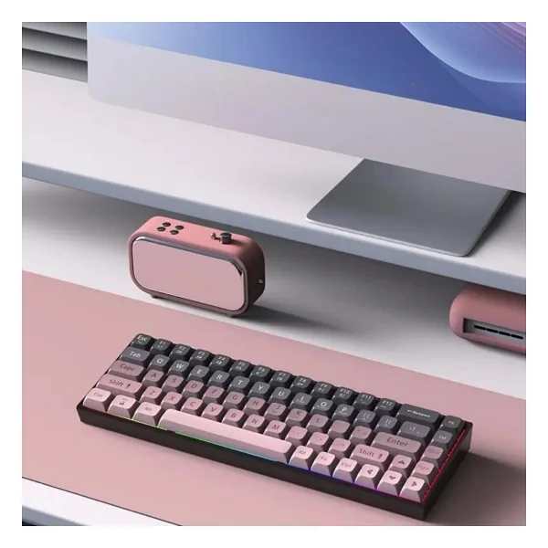 Ajazz Ak680 Pembe %65 Tkl Brown Switch Kablolu Mekanik Oyuncu Klavyesi - Görsel 4