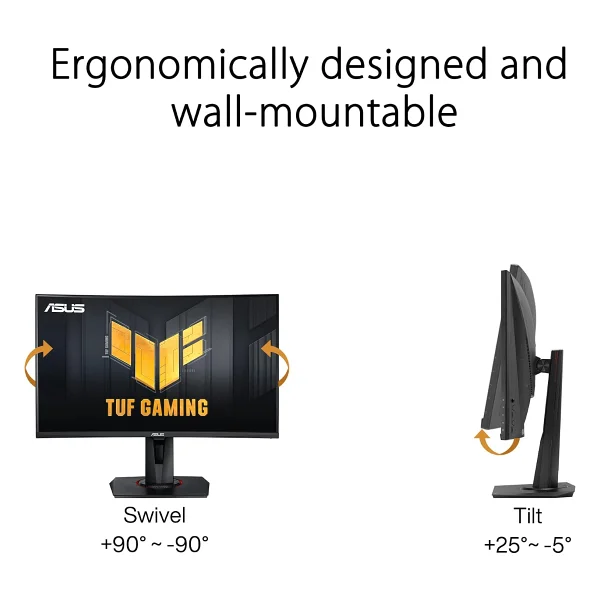 Asus TUF Gaming VG27VQM 27" 1 ms Full HD Curved 240 Hz Oyuncu Monitörü - Görsel 5