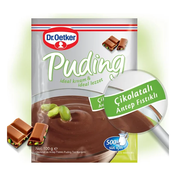 Dr. Oetker Çikolatalı Antep Fıstıklı Puding 100 Gr - Görsel 5