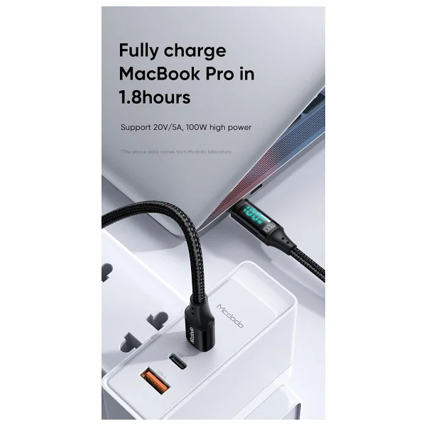 Mcdodo CA-1100 100W Typec To Typec Dijital Ekran Hızlı Data/Şarj - Görsel 3
