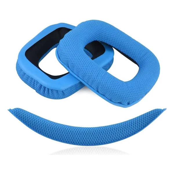 Logitech uyumlu G930 G430 F450 G432 G431 G332 G231 G230 ile uyumlu Kulaklık Pedi Seti Kulaklık Süngeri ve Kafa Bandı kulaklık süngeri yastığı (Siyah - Kırmızı Kumaş Sünger + Kırmızı Kafa Bandı) - Görsel 4