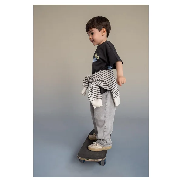 DeFacto Beli Lastikli Jean Pantolon Erkek Bebek G7555A526SP - Görsel 2